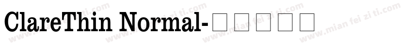 ClareThin Normal字体转换
